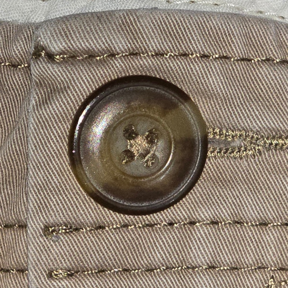 Old Navy Khaki Chino Shorts Cotton Spandex Tan Low-Rise Women Size 10 - Picture 6 of 6